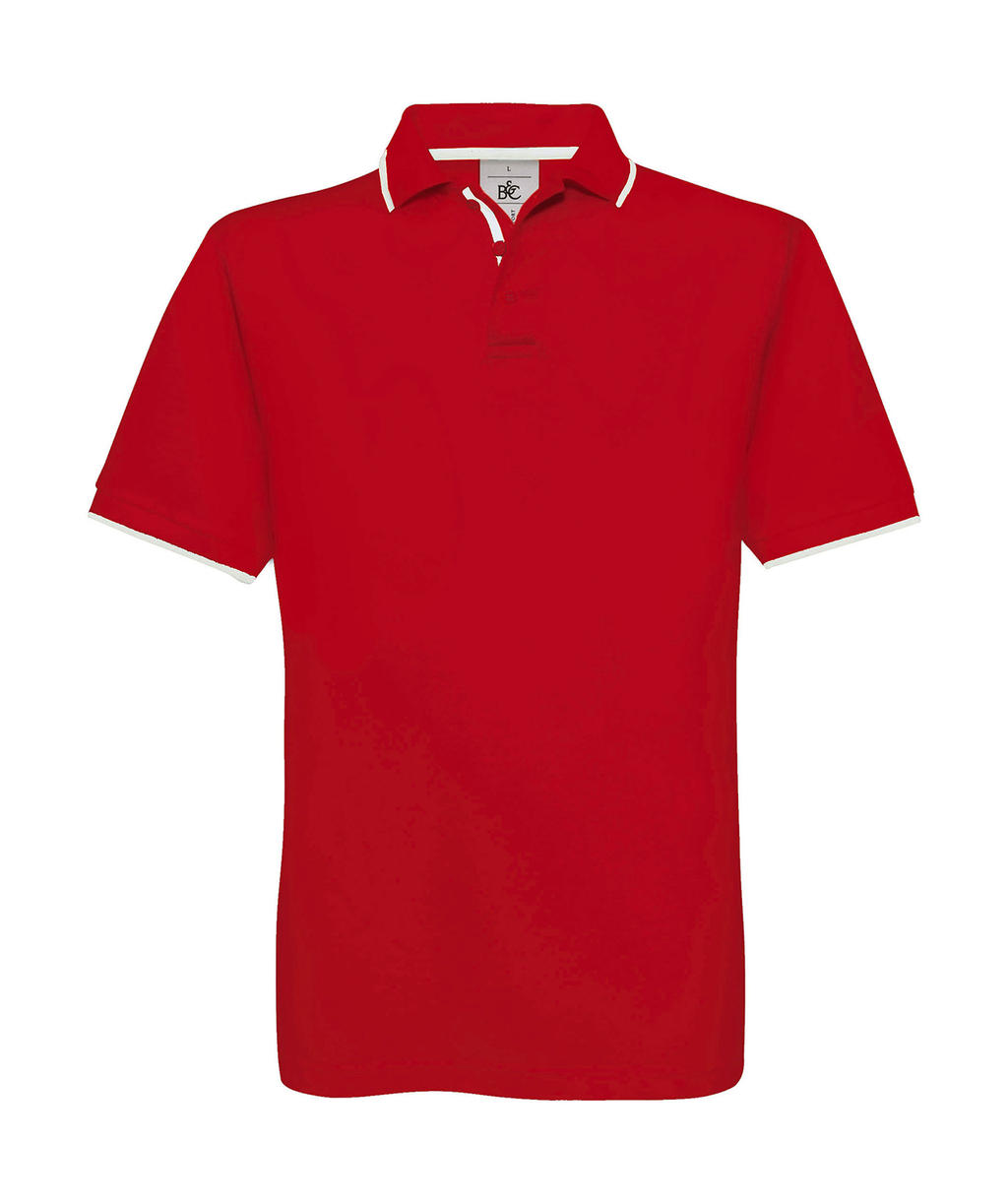  Safran Sport Tipped Polo in Farbe Red/White