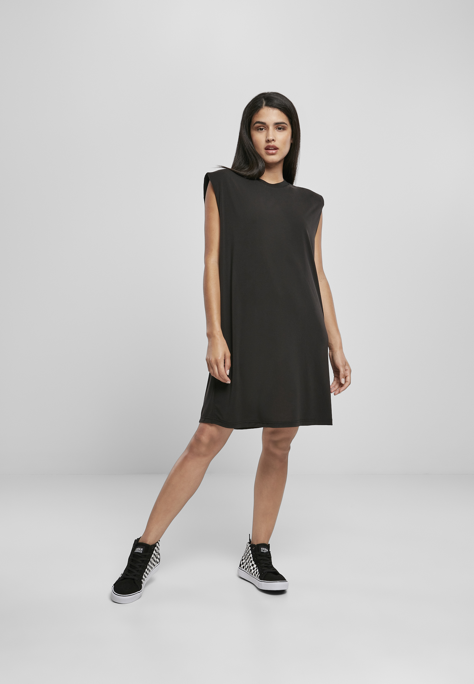 Kleider & R?cke Ladies Modal Padded Shoulder Tank Dress in Farbe black