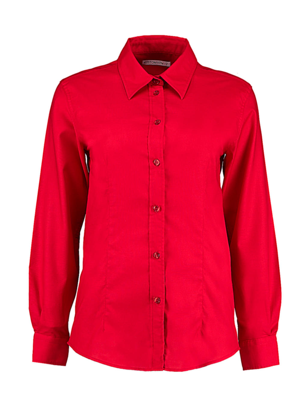  Womens Tailored Fit Workwear Oxford Shirt in Farbe Red