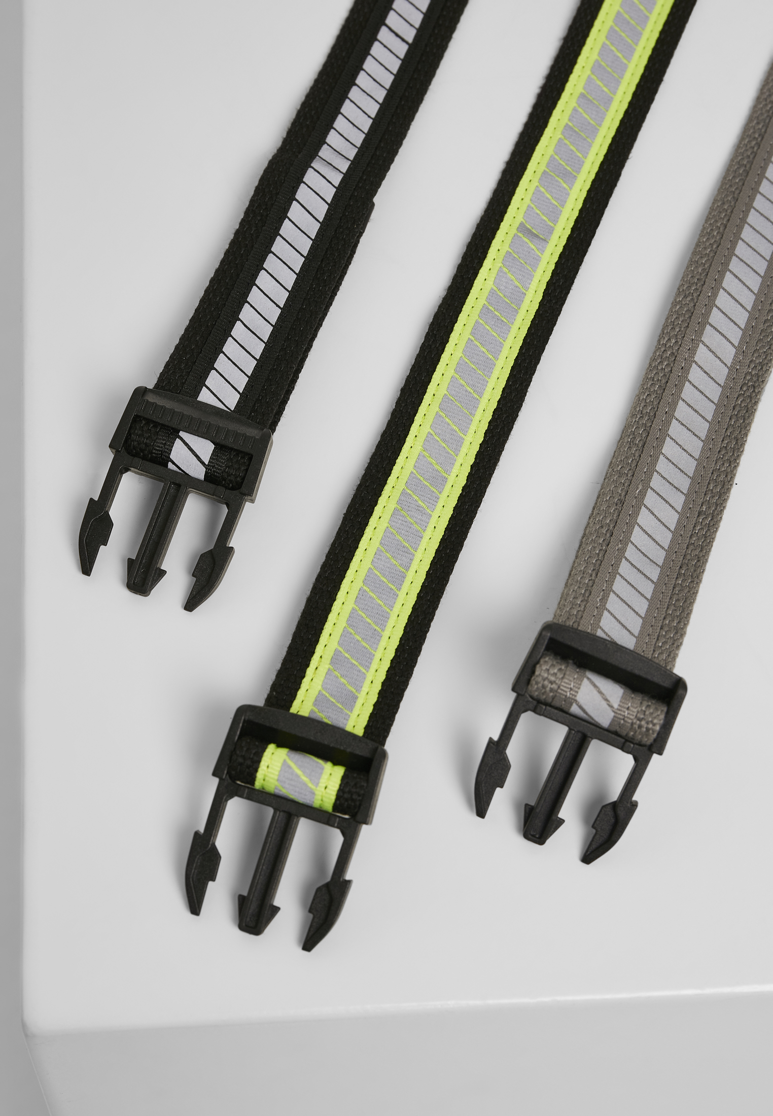 G?rtel Reflective Belt 3-Pack in Farbe blk/neonyellow/silv-blk-gry