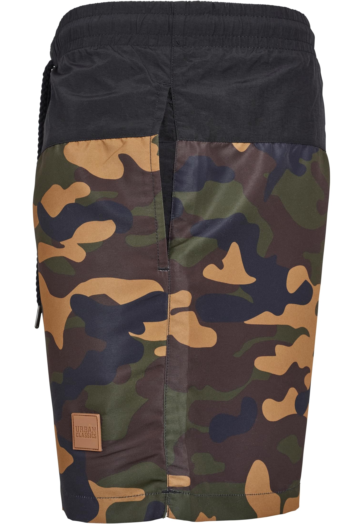Plus Size Block Swim Shorts in Farbe blk/woodcamo