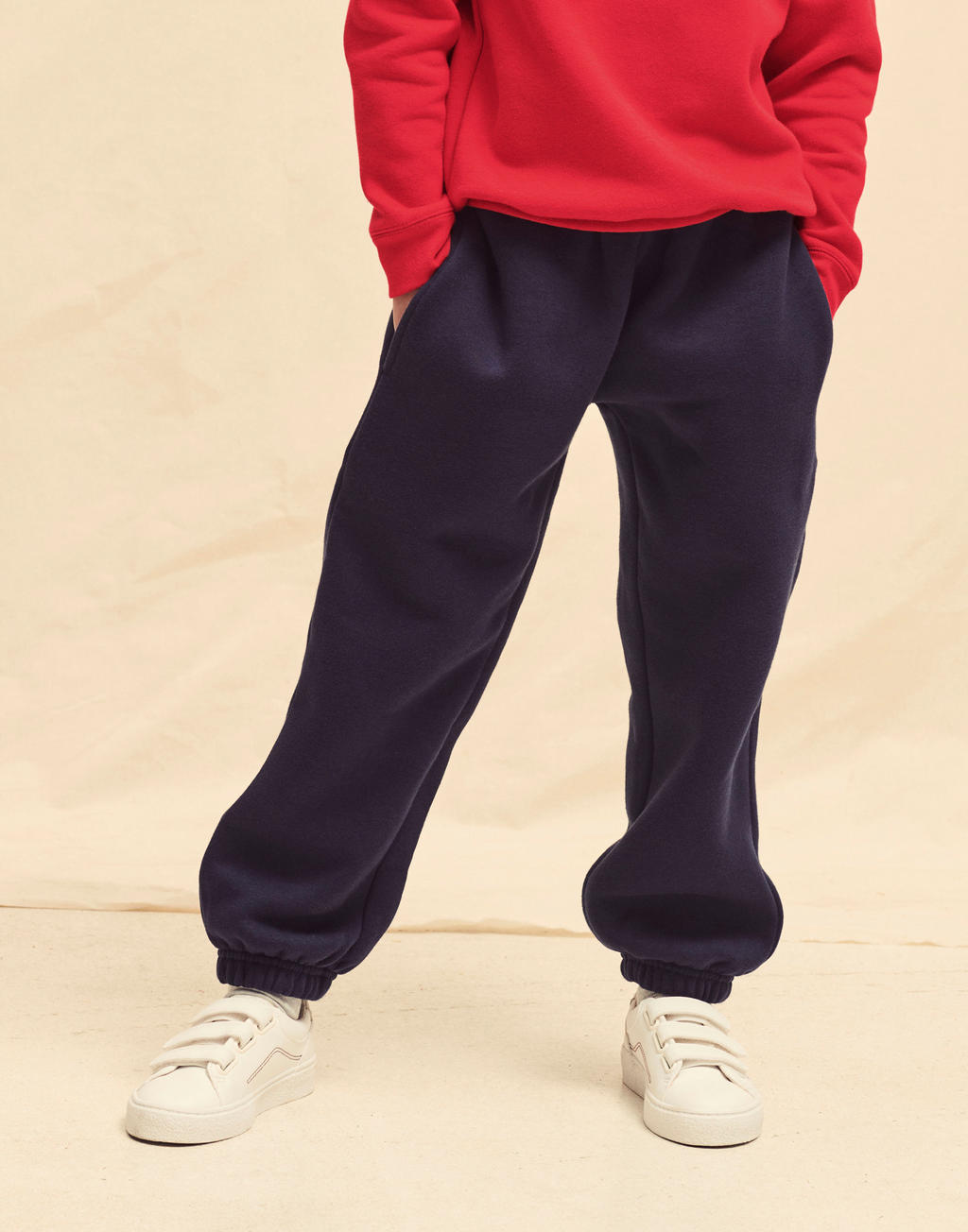  Kids Premium Elasticated Cuff Jog Pants in Farbe Black