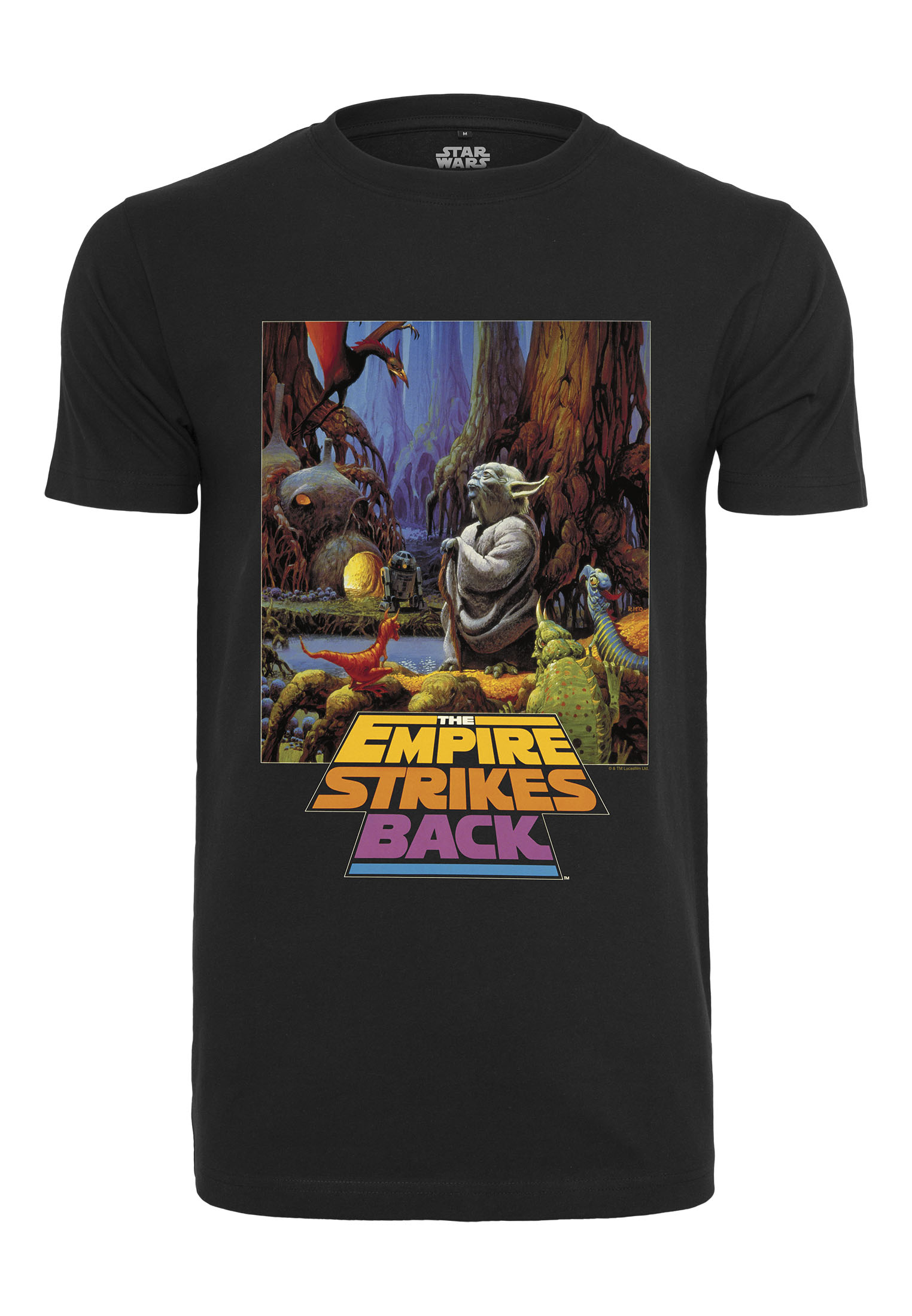T-Shirts Star Wars Yoda Poster Tee in Farbe black