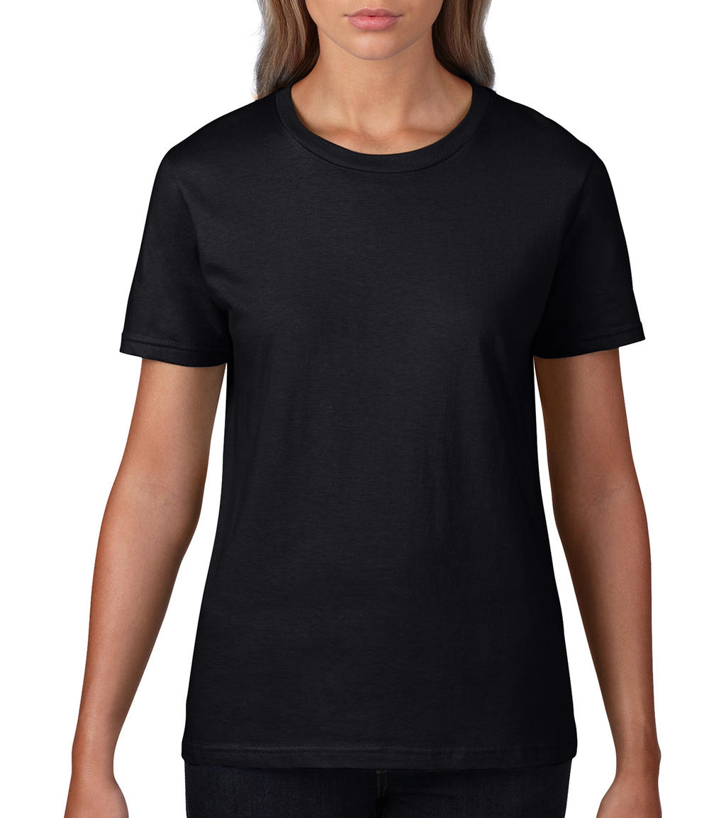  Premium Cotton Ladies T-Shirt in Farbe Black