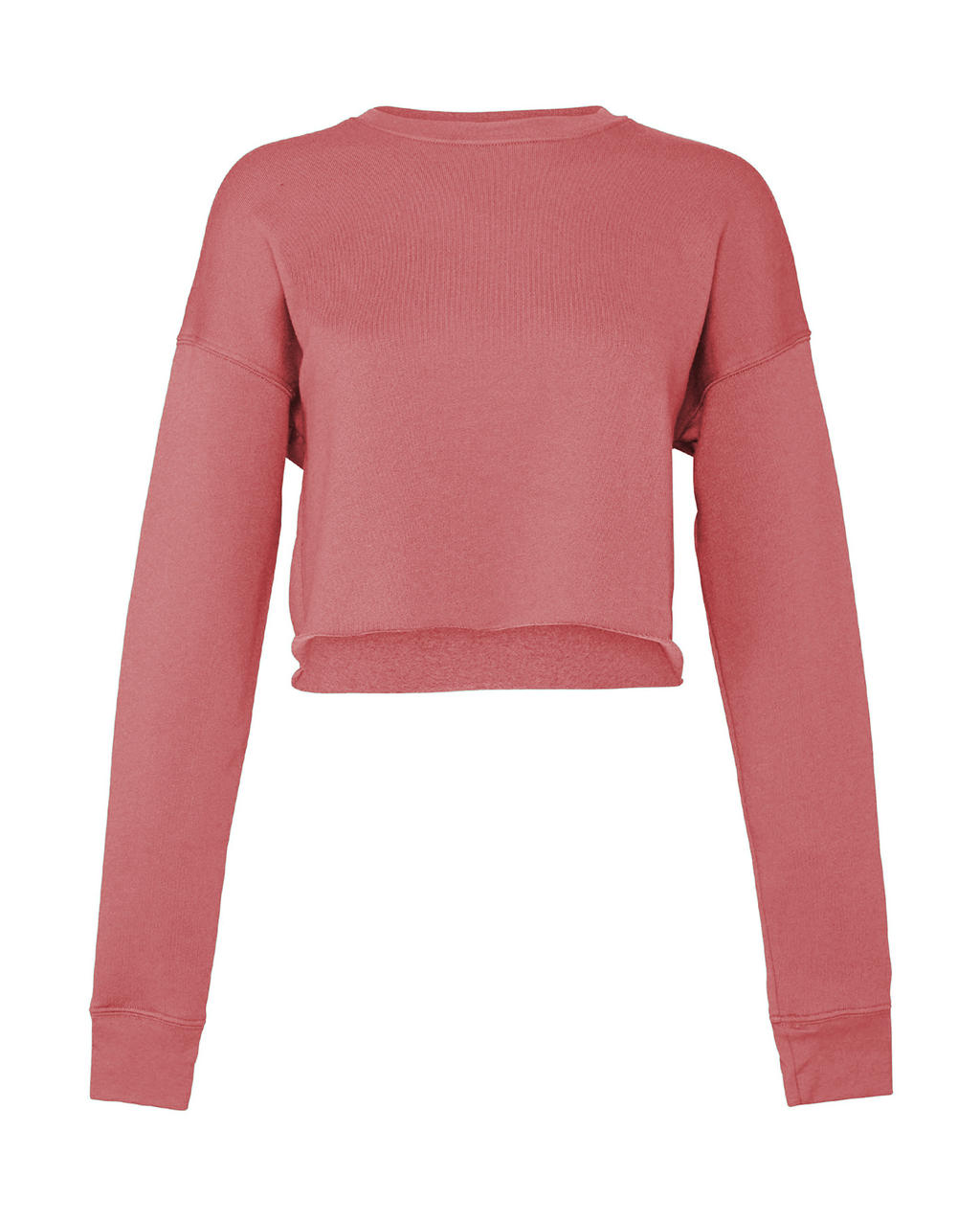 Womens Cropped Crew Fleece in Farbe Mauve