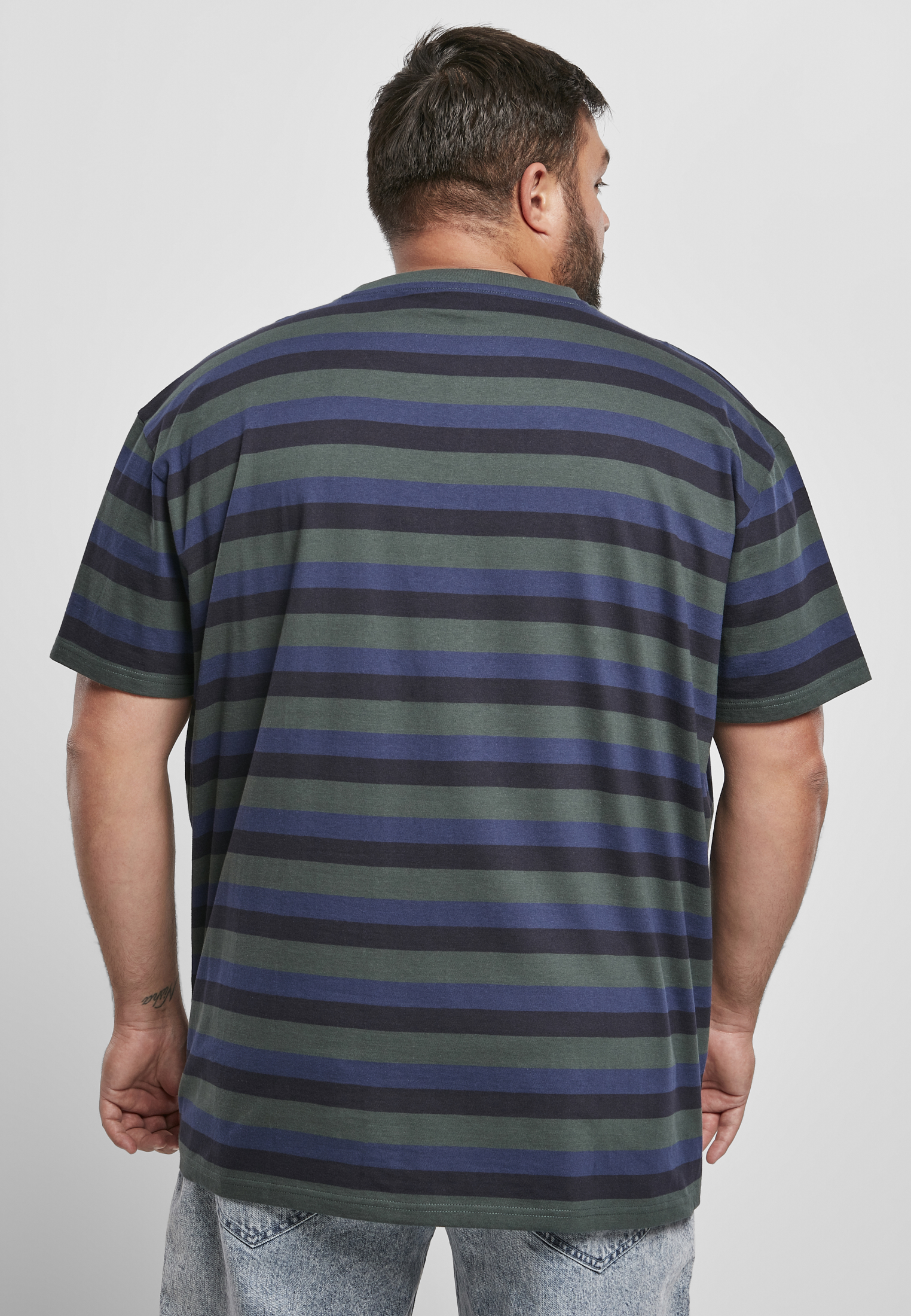 T-Shirts College Stripe Tee in Farbe bottlegreen/midnightnavy