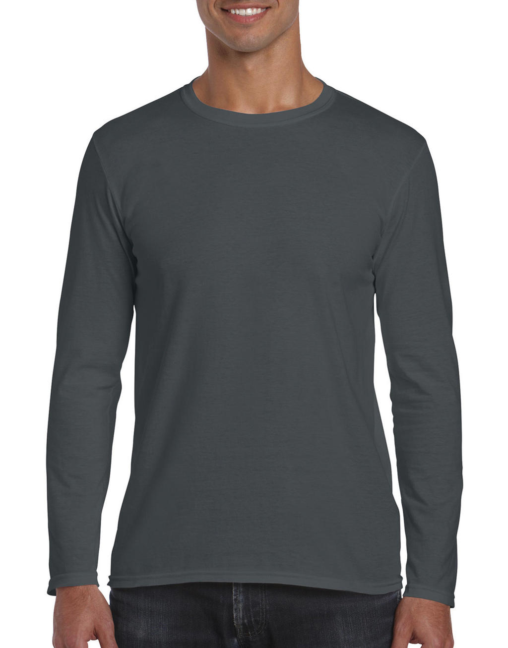 Softstyle? Long Sleeve Tee in Farbe Charcoal