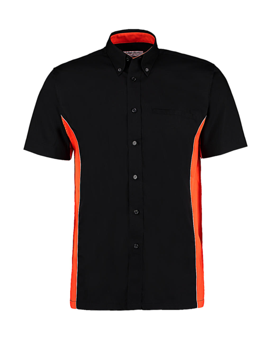  Classic Fit Sportsman Shirt SSL in Farbe Black/Orange/White