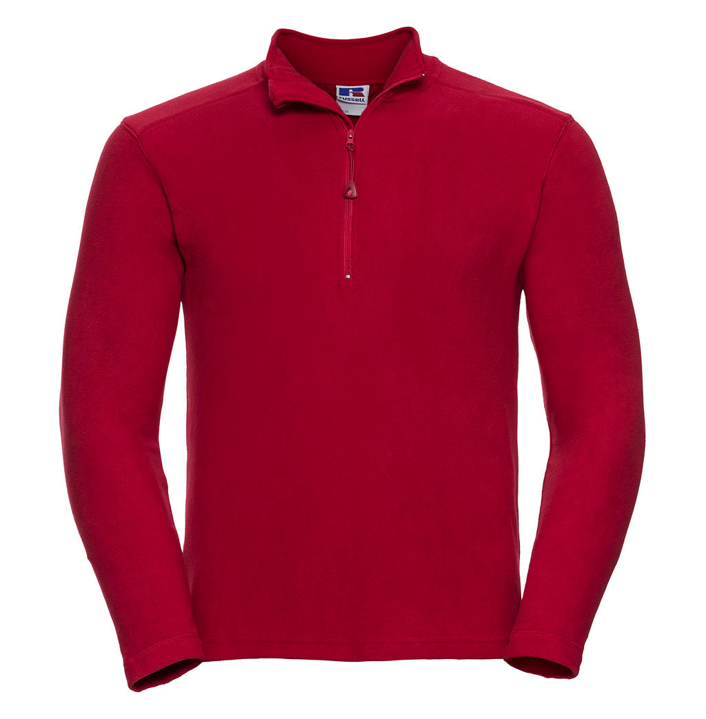  Mens 1/4 Zip Microfleece in Farbe Classic Red