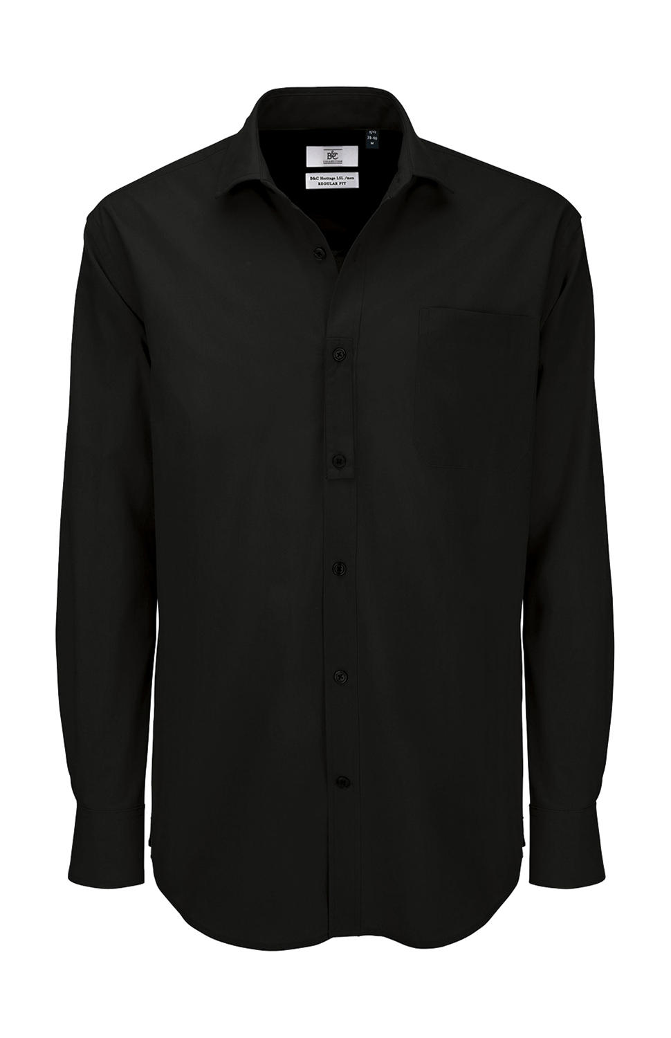  Heritage LSL/men Poplin Shirt in Farbe Black