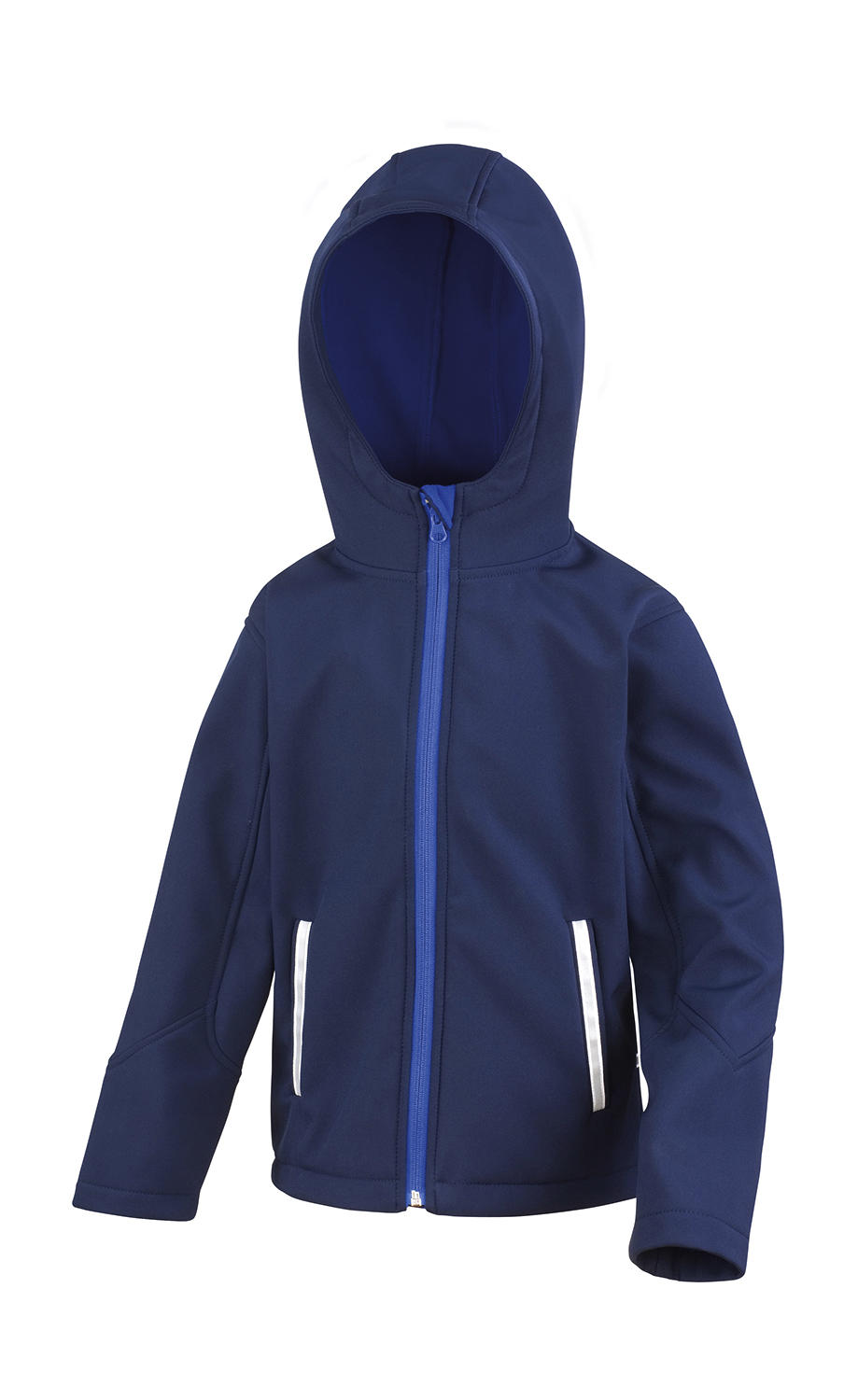  Kids TX Performance Hooded Softshell Jacket in Farbe Navy/Royal