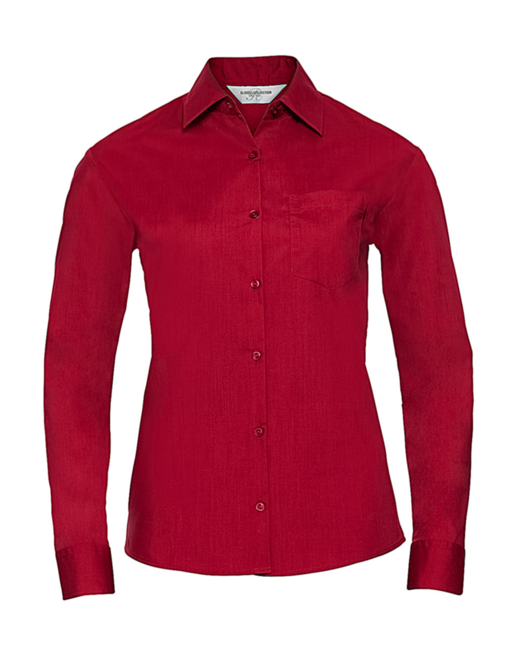 Ladies LS Poplin Shirt in Farbe Classic Red
