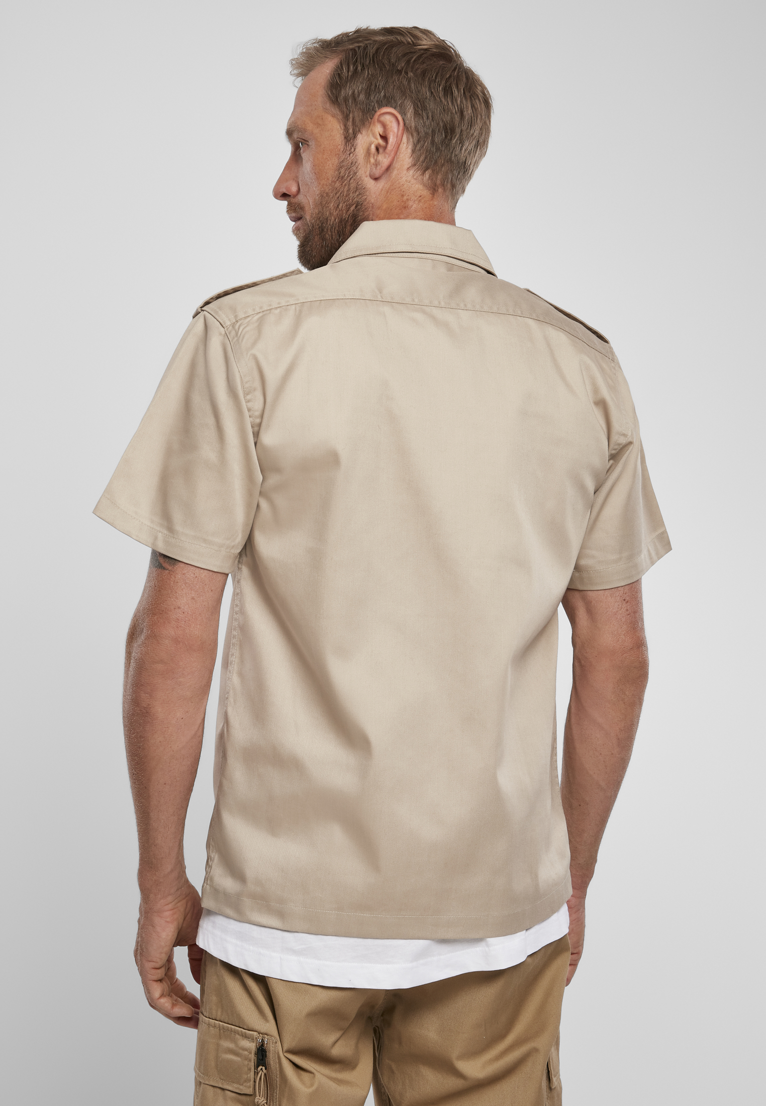 Hemden Short Sleeves US Shirt in Farbe beige