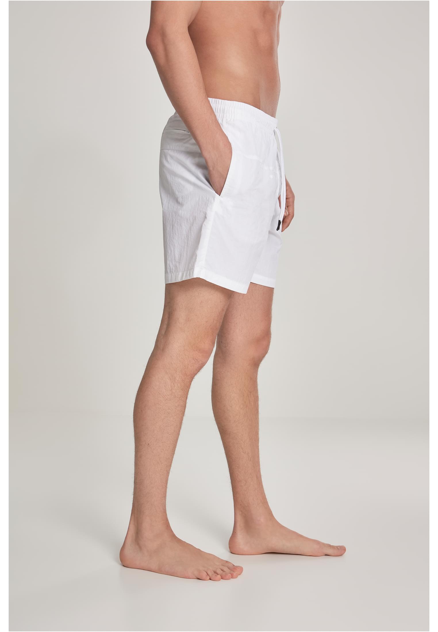 Plus Size Block Swim Shorts in Farbe white