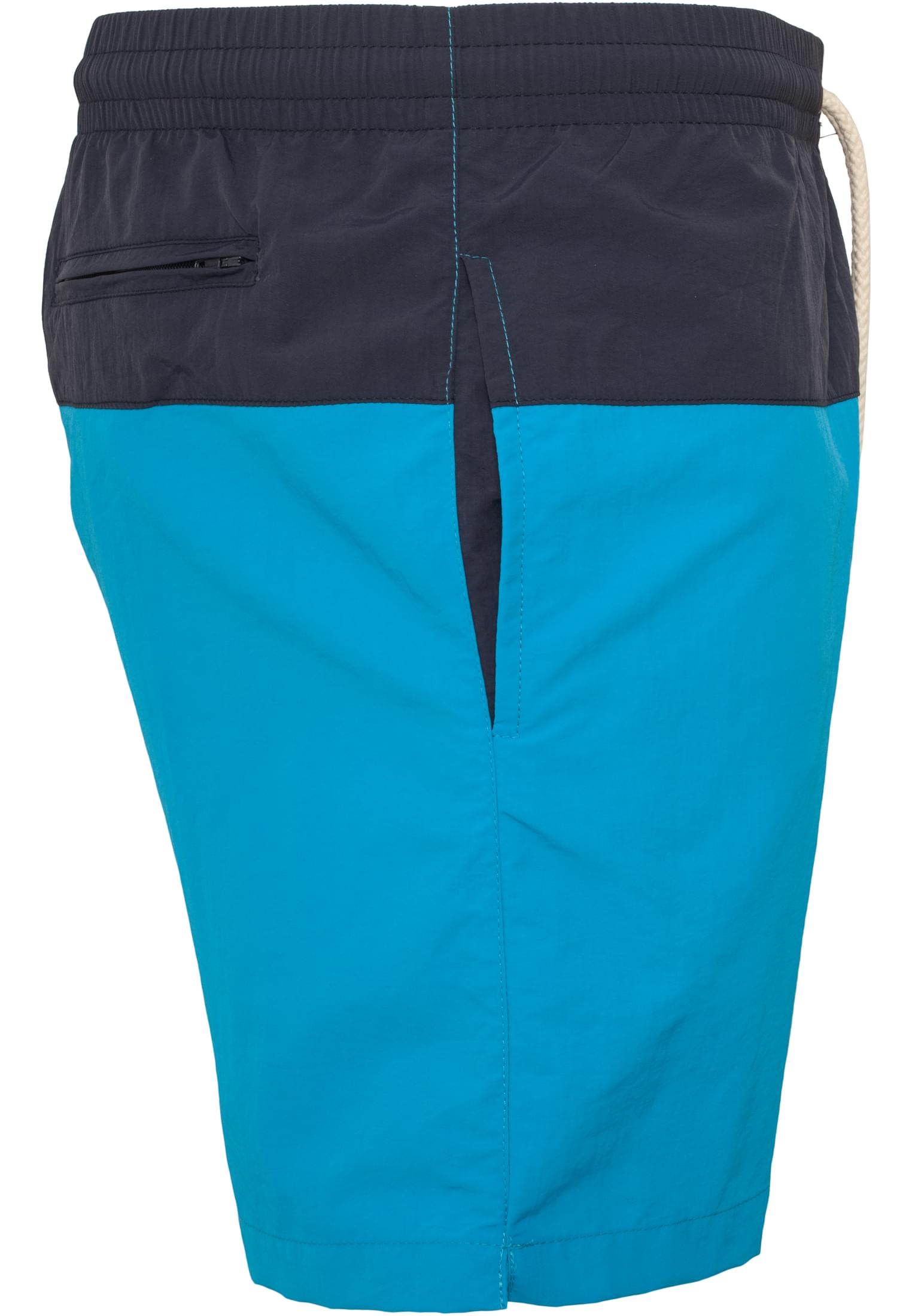 Plus Size Block Swim Shorts in Farbe nvy/tur