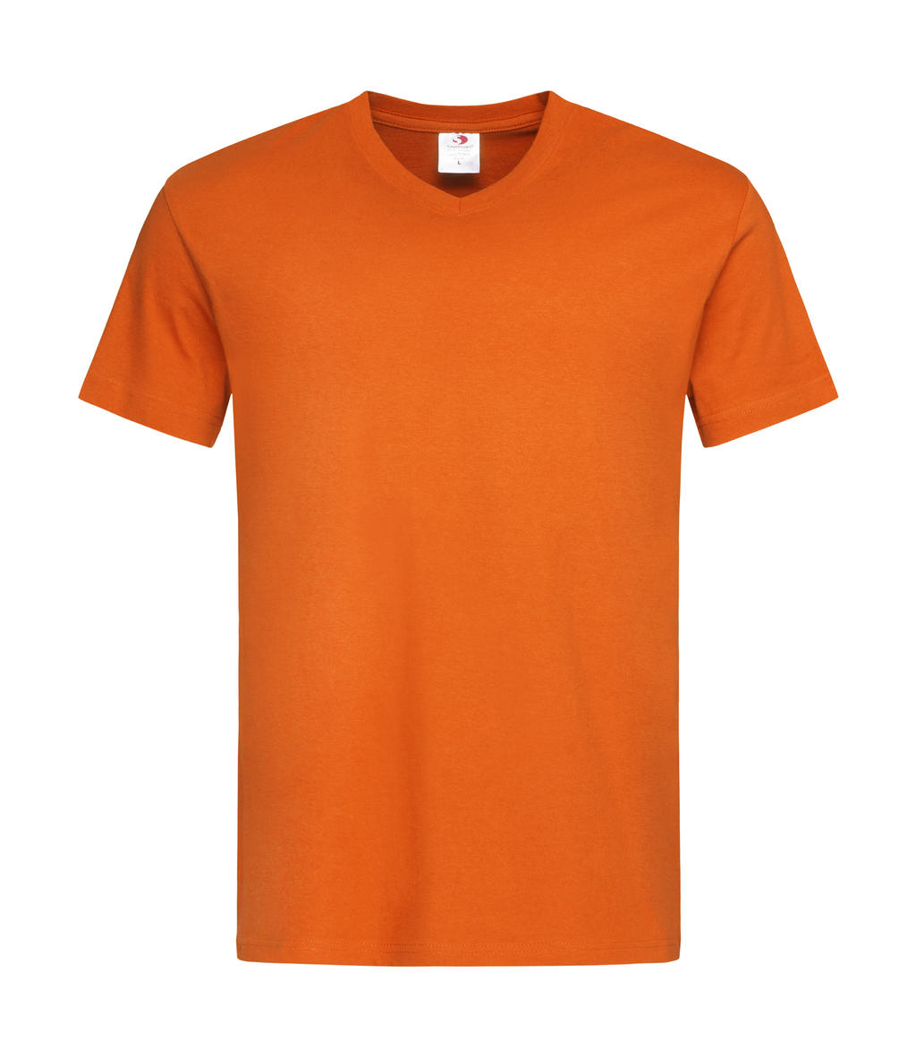  Classic-T V-Neck in Farbe Orange