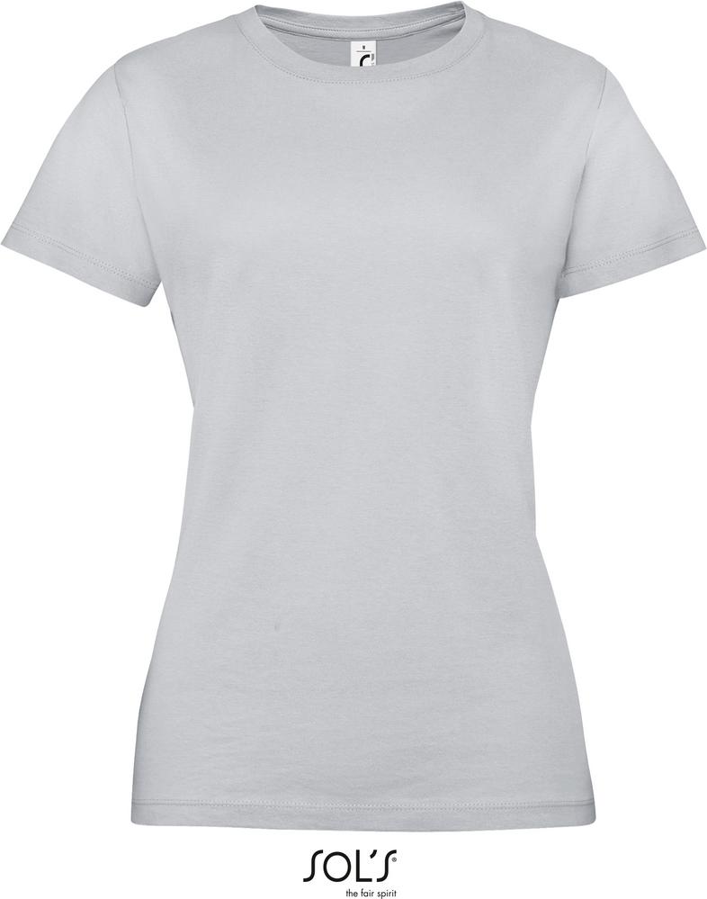 T-Shirt Regent Women Damen Rundhals T-Shirt in Farbe pure grey
