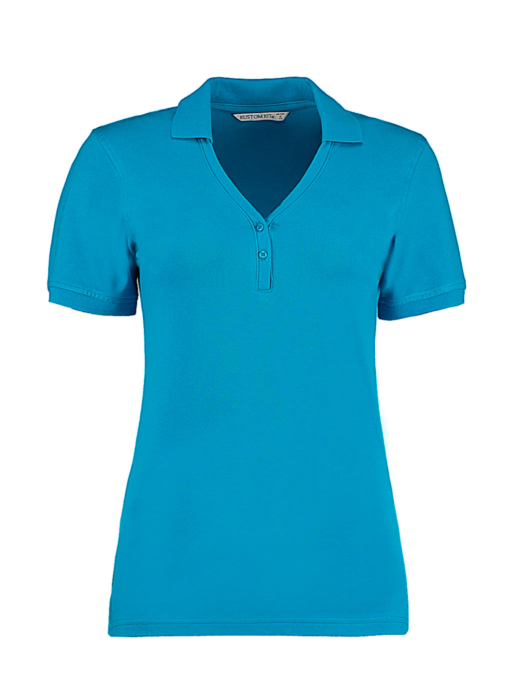  Womens Regular Fit Comfortec? V Neck Polo in Farbe Turquoise