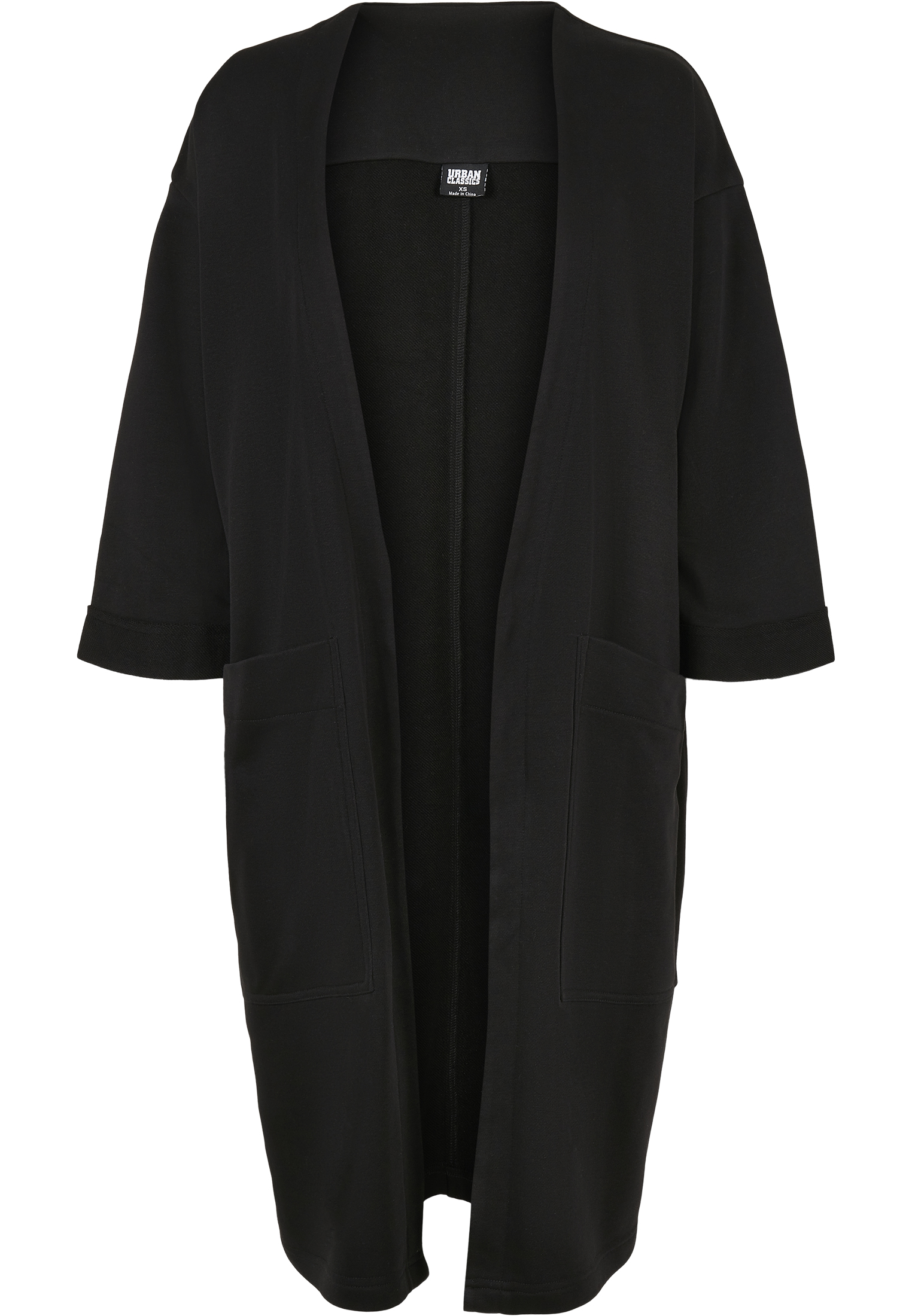 Sweater & Strickjacken Ladies Oversized Terry Cardigan in Farbe black