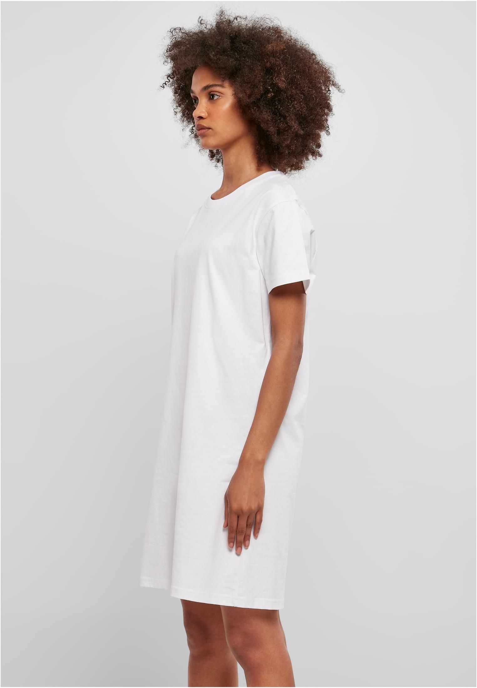 Frauen Ladies Recycled Cotton Boxy Tee Dress in Farbe white