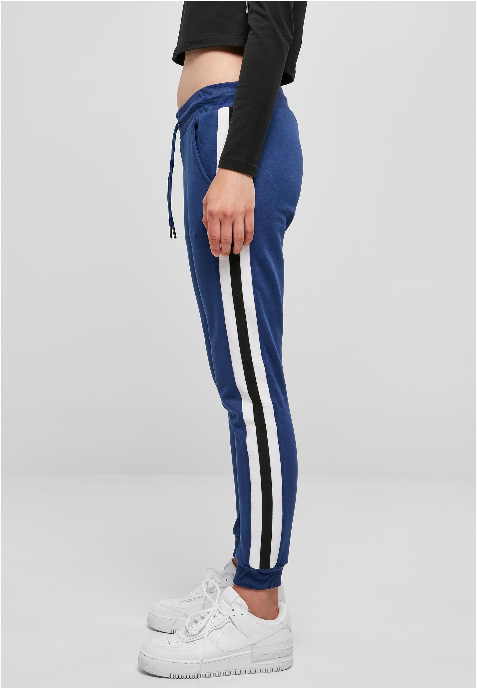 Damen Ladies College Contrast Sweatpants in Farbe spaceblue/white/black