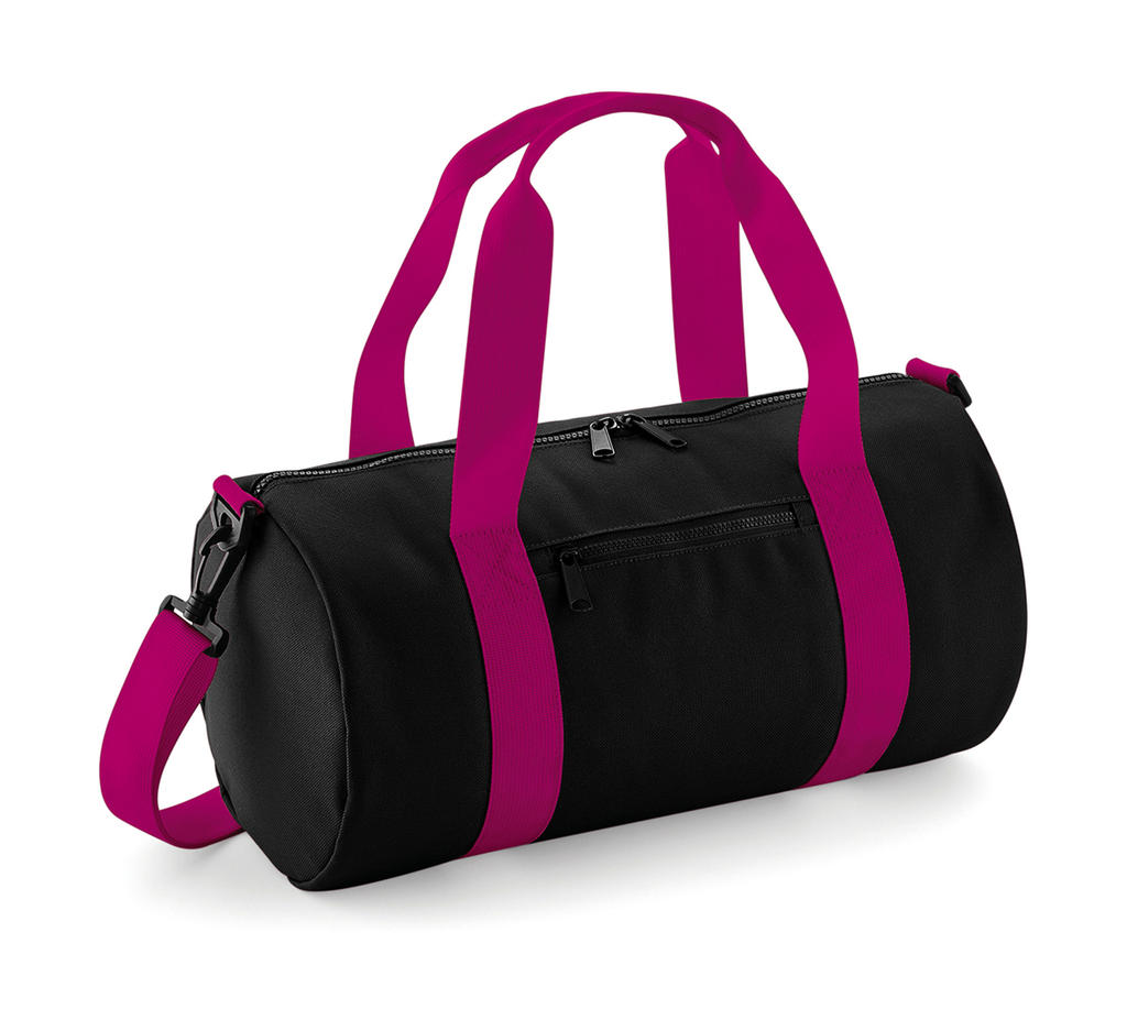  Mini Barrel Bag in Farbe Black/Fuchsia