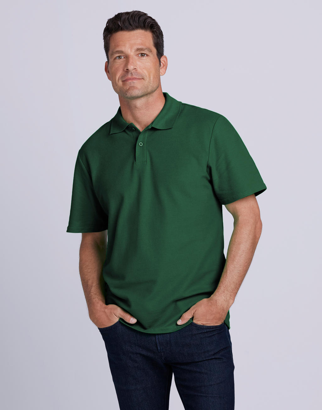  Softstyle? Adult Double Pique Polo in Farbe White