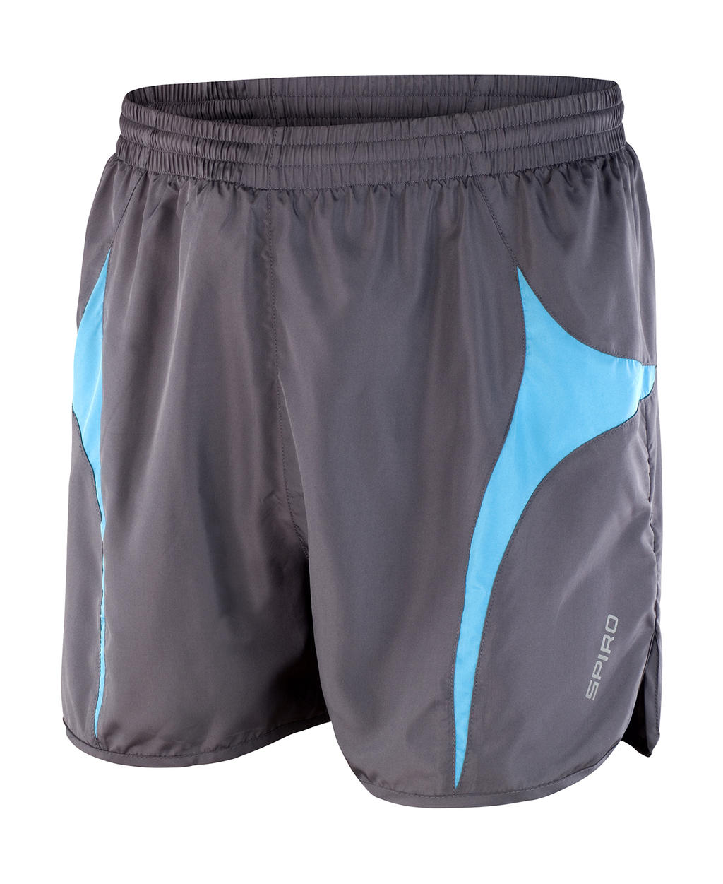  Unisex Micro Lite Running Shorts in Farbe Grey/Aqua