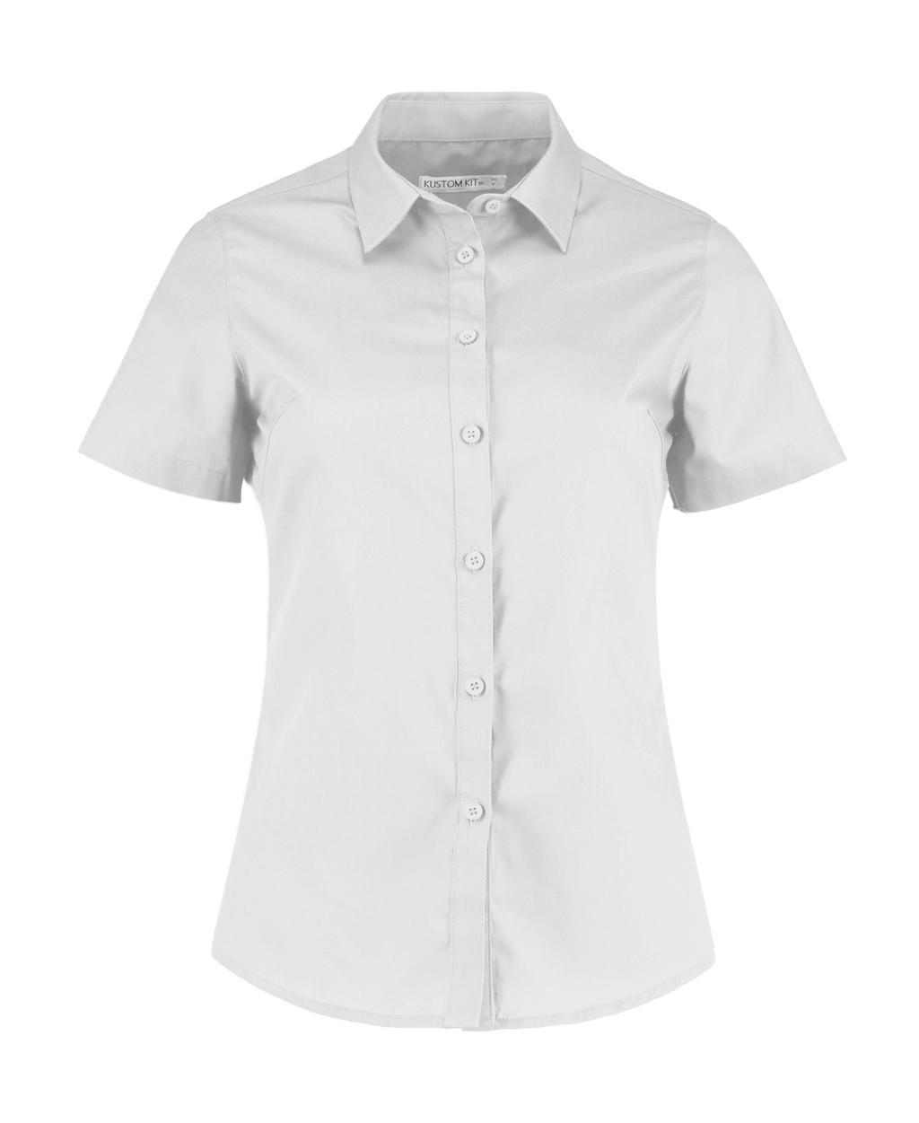  Womens Tailored Fit Poplin Shirt SSL in Farbe White