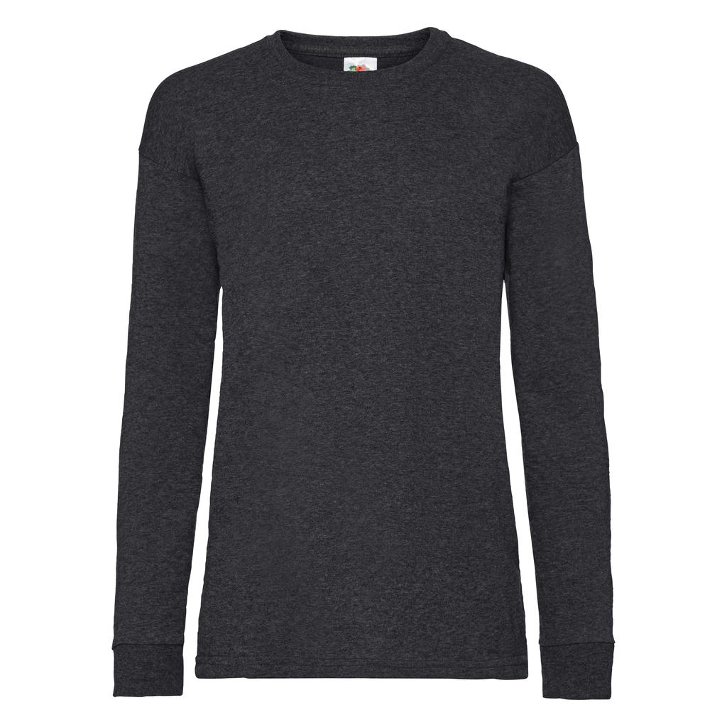  Kids Valueweight Long Sleeve T in Farbe Dark Heather Grey