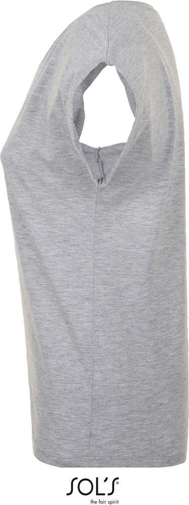 T-Shirt Melba Damen Rundhals T-Shirt in Farbe grey melange
