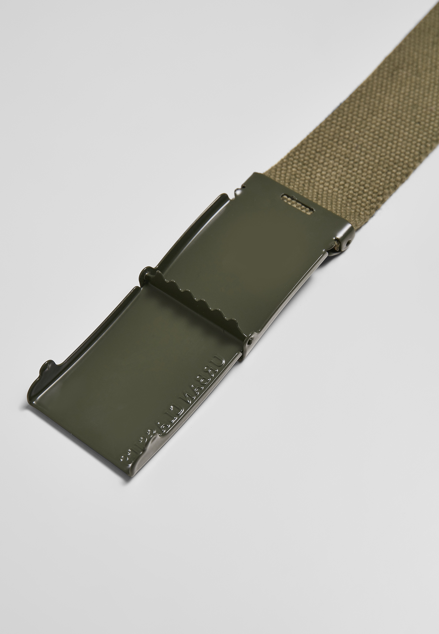 G?rtel Coloured Buckle Canvas Belt in Farbe olive