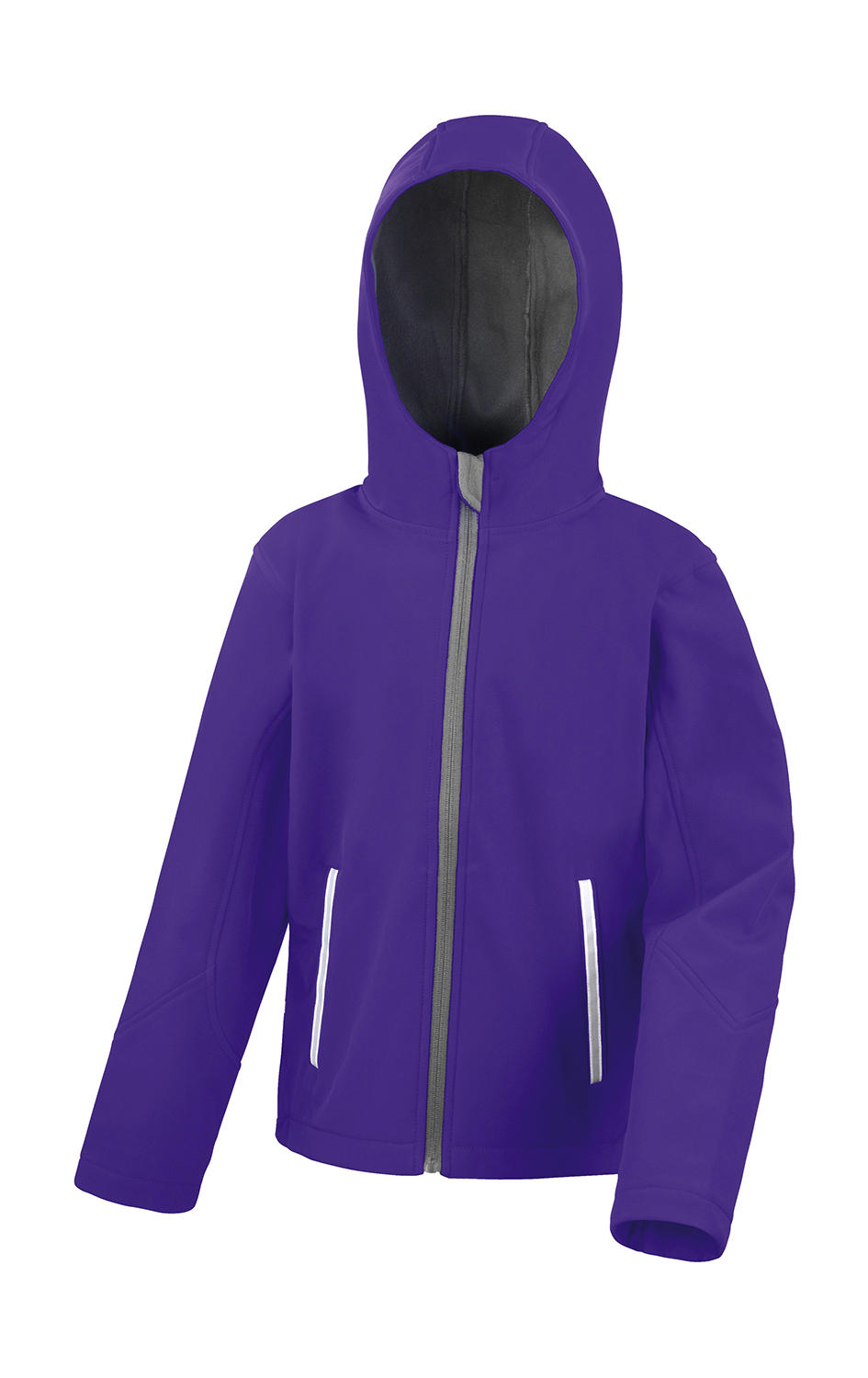  Kids TX Performance Hooded Softshell Jacket in Farbe Purple/Grey