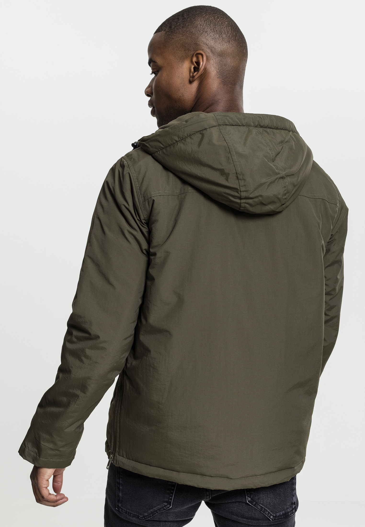 Winter Jacken Padded Pull Over Jacket in Farbe olive