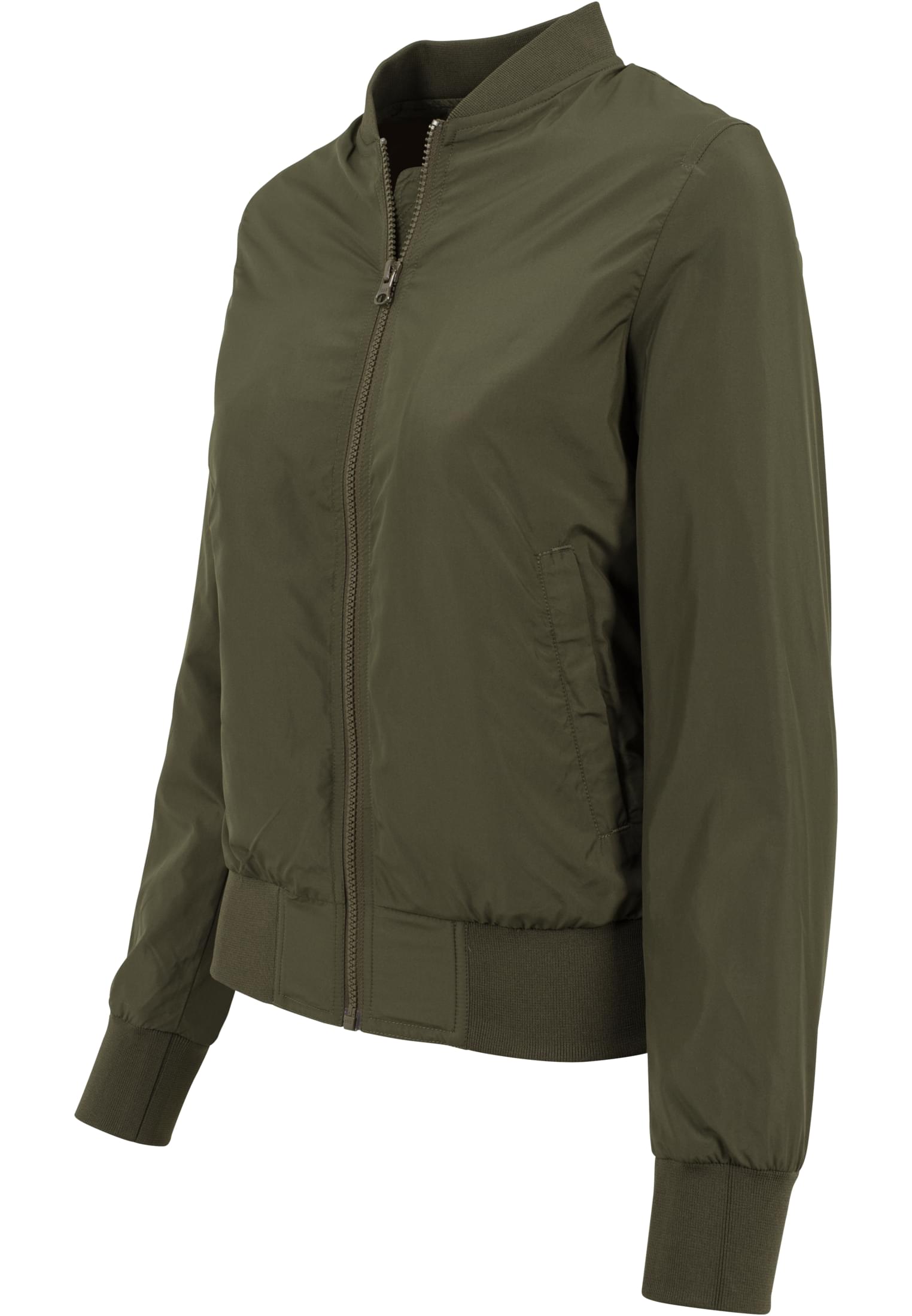 Frauen Ladies Light Bomber Jacket in Farbe dark olive