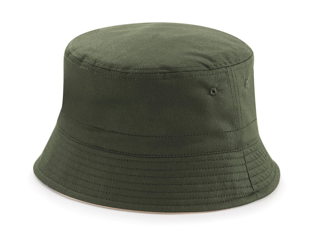  Reversible Bucket Hat in Farbe Olive Green/Stone