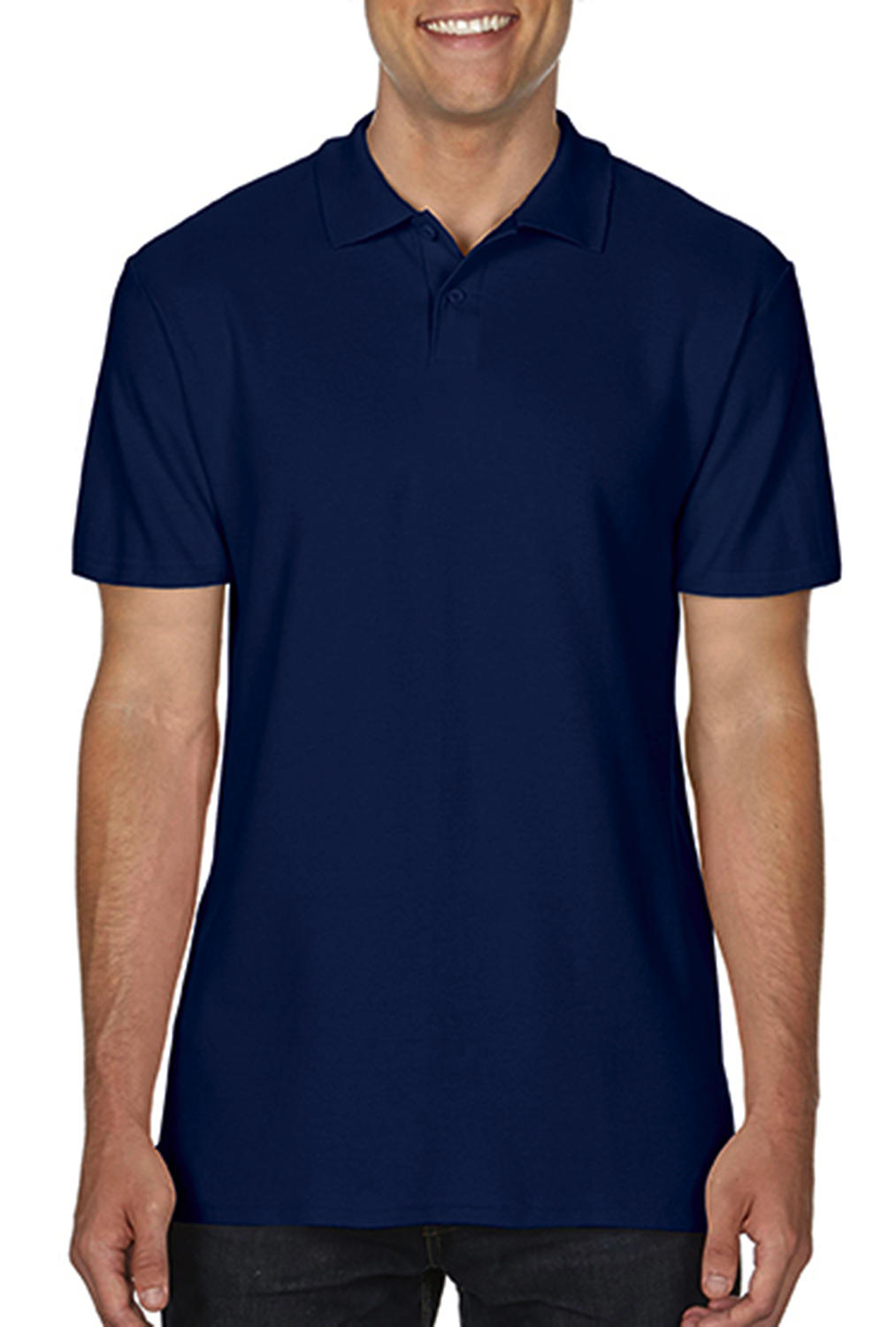  Softstyle? Adult Double Pique Polo in Farbe Navy