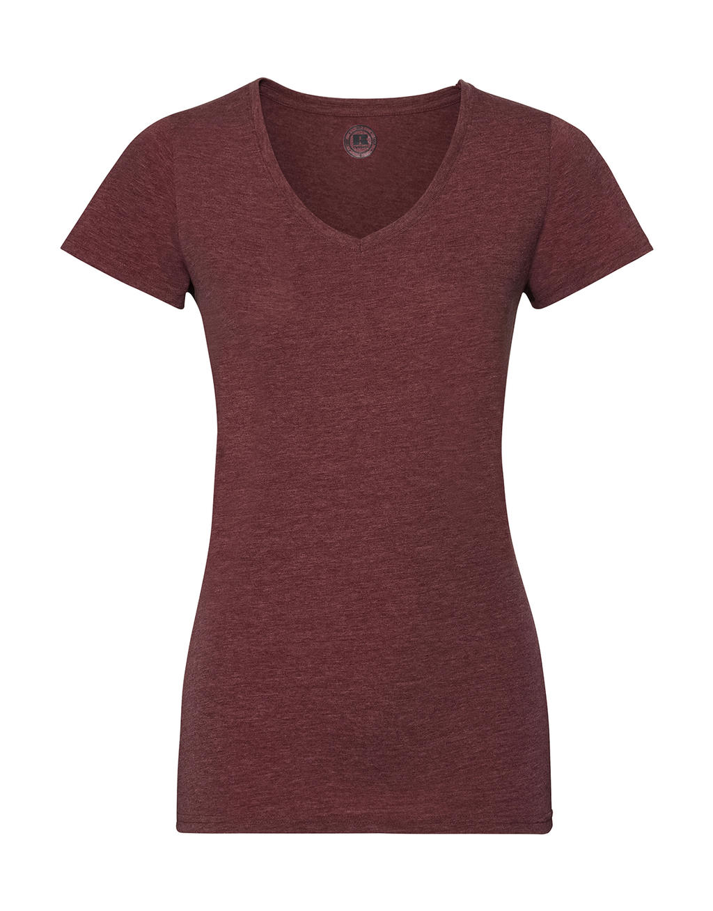  Ladies V-Neck HD T in Farbe Maroon Marl 