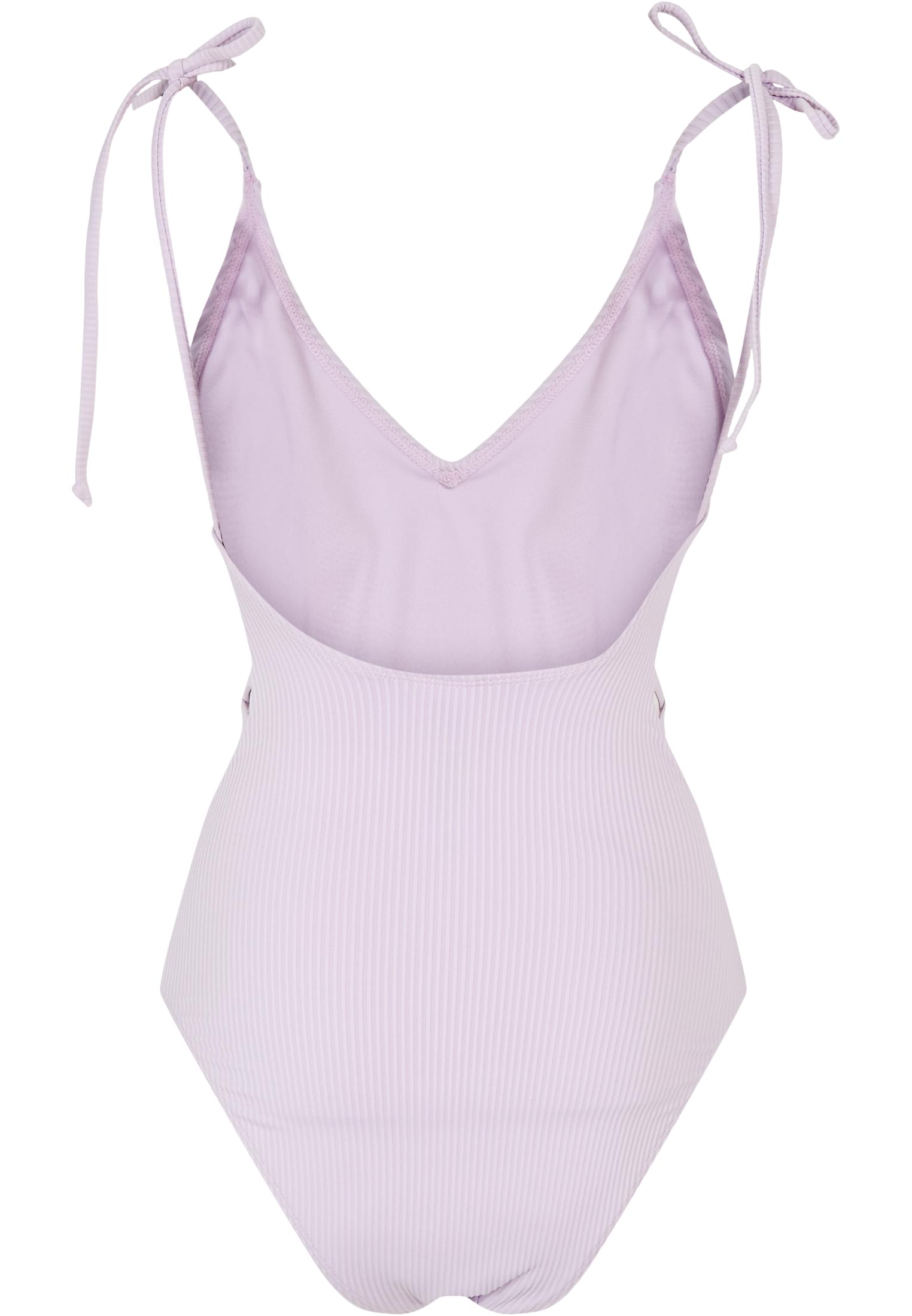 Frauen Ladies Rib Swimsuit in Farbe lilac