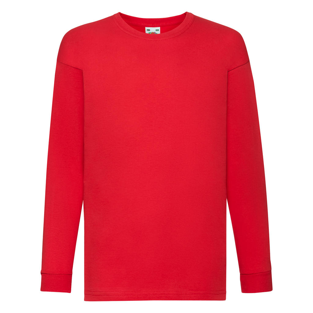  Kids Valueweight Long Sleeve T in Farbe Red