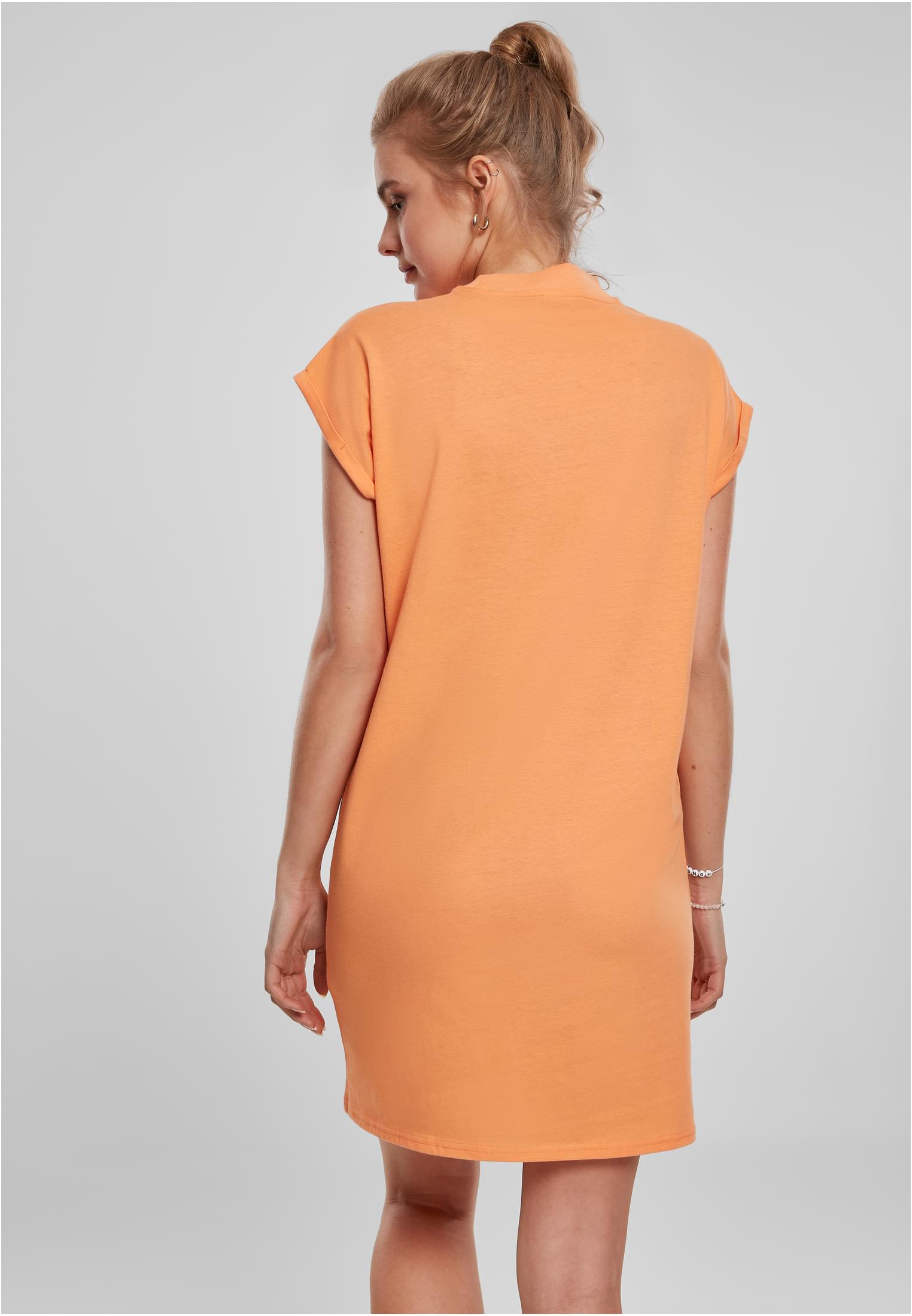 Frauen Ladies Turtle Extended Shoulder Dress in Farbe papaya