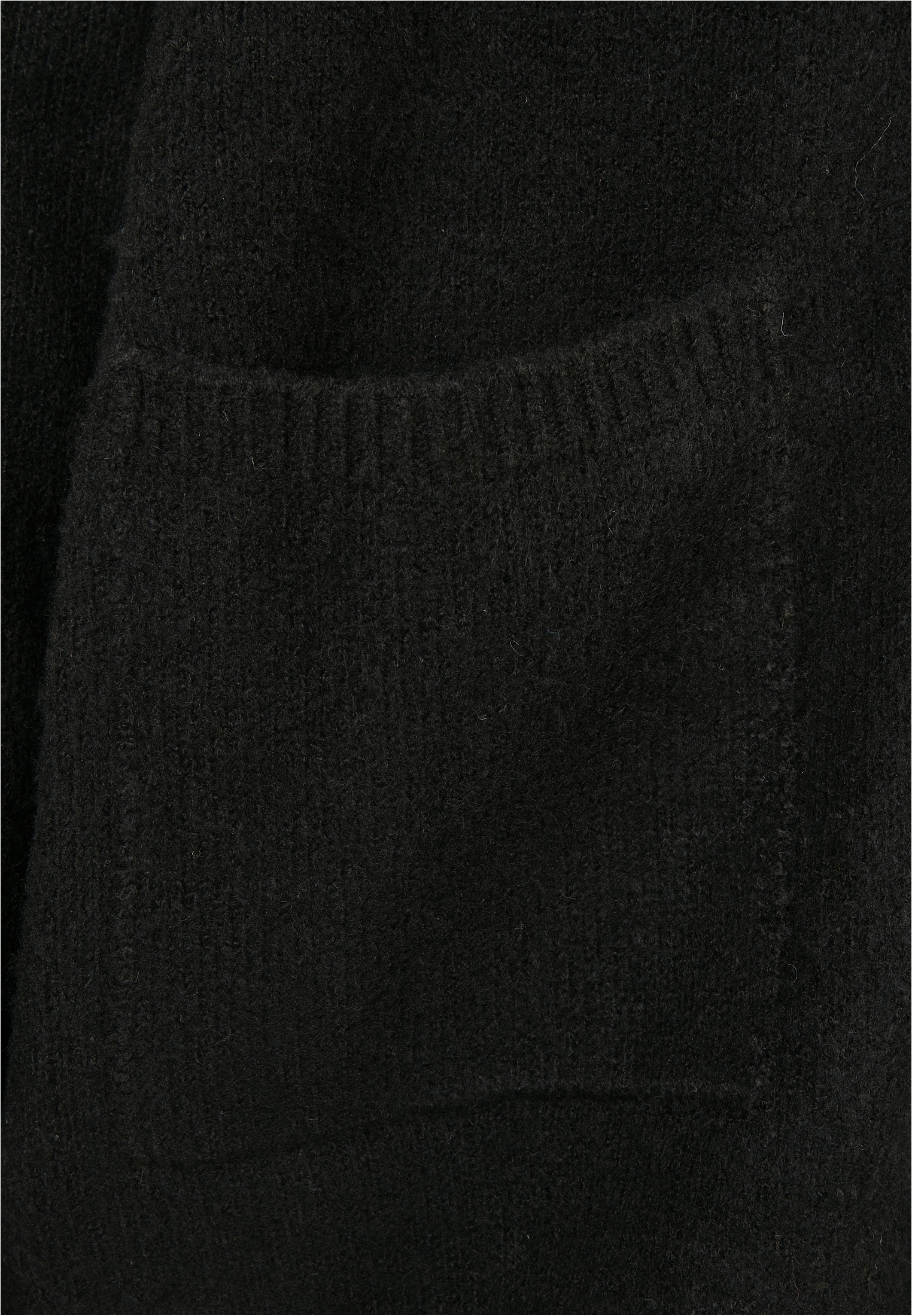 Sweater & Strickjacken Ladies Chunky Fluffy Knit Cardigan in Farbe black