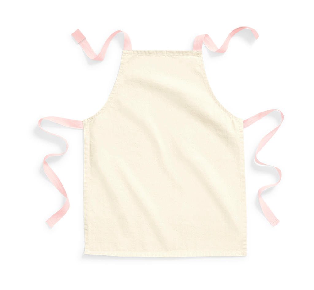  FairTrade Cotton Junior Craft Apron in Farbe Natural/Pastel Pink