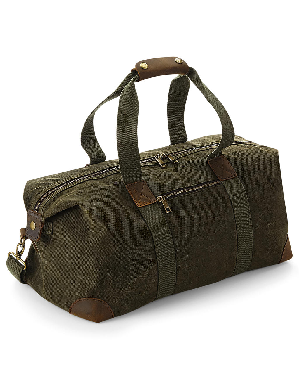  Heritage Waxed Canvas Holdall in Farbe Black