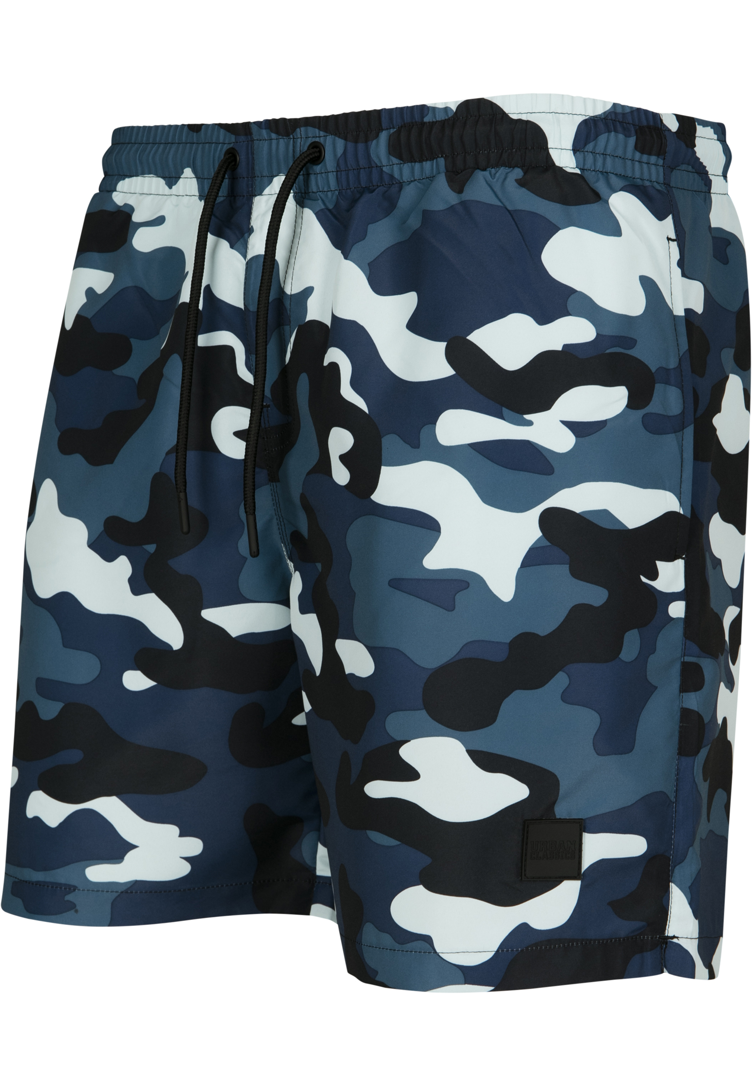 Plus Size Camo Swim Shorts in Farbe blue camo