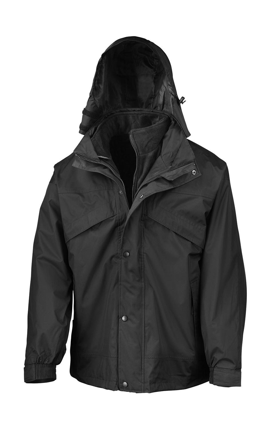  3-in-1 Jacket with Fleece in Farbe Black