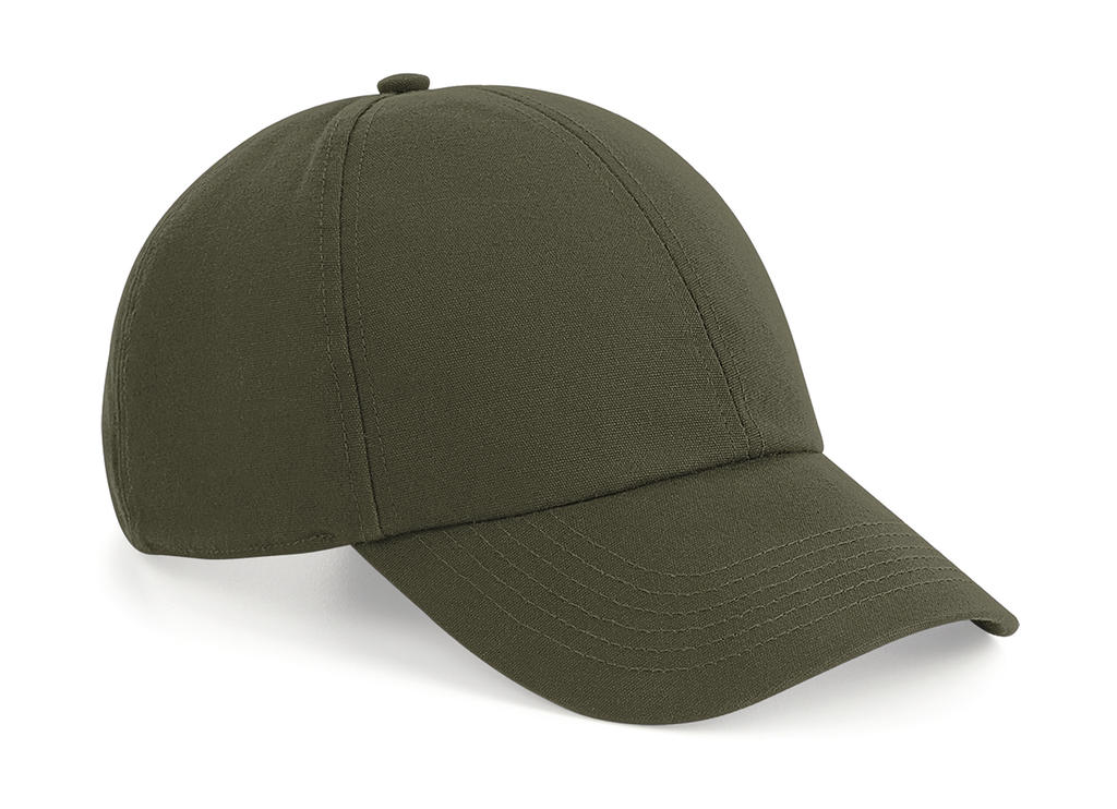  Organic Cotton 6 Panel Cap in Farbe Olive Green