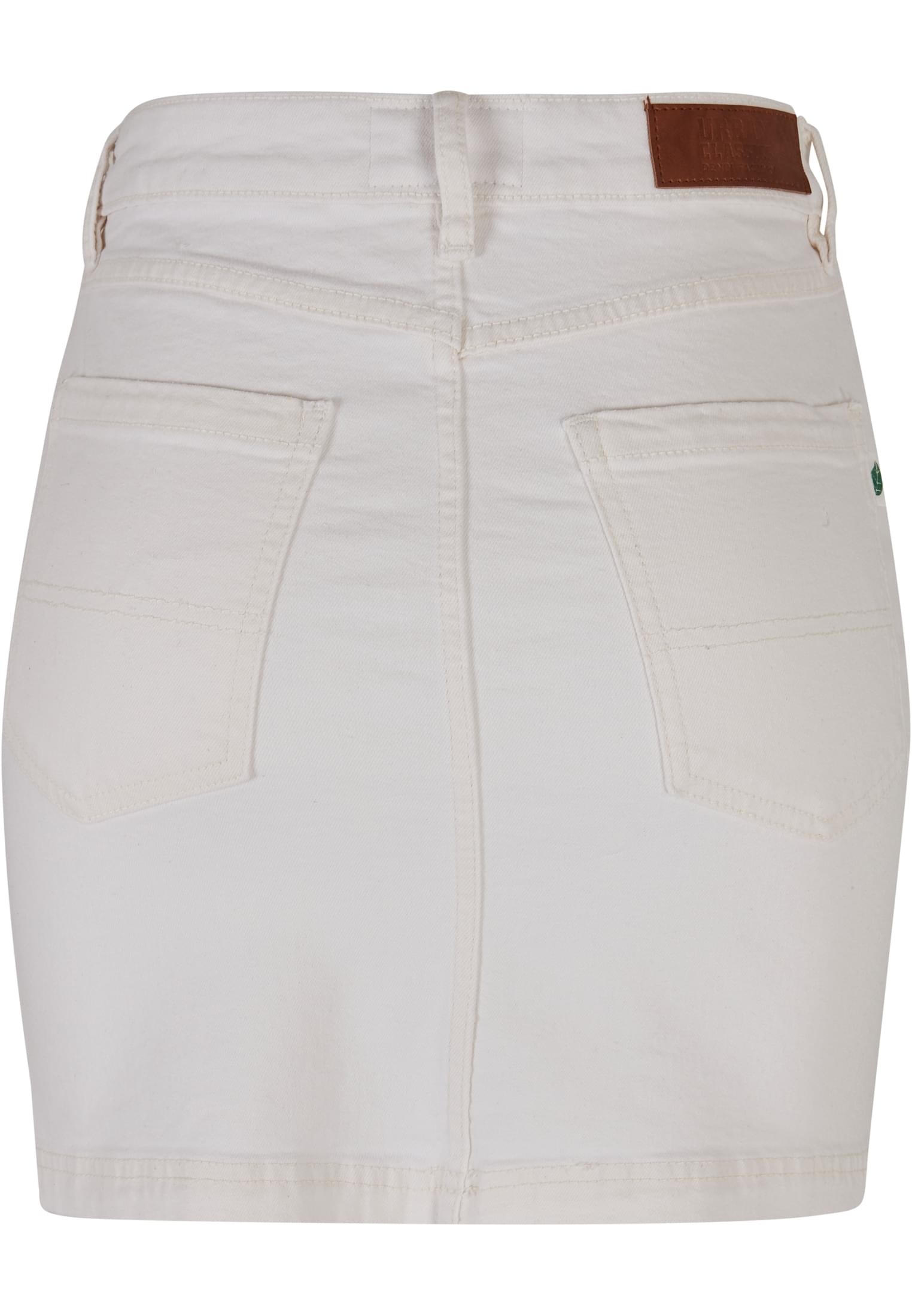Frauen Ladies Organic Stretch Denim Mini Skirt in Farbe offwhite raw