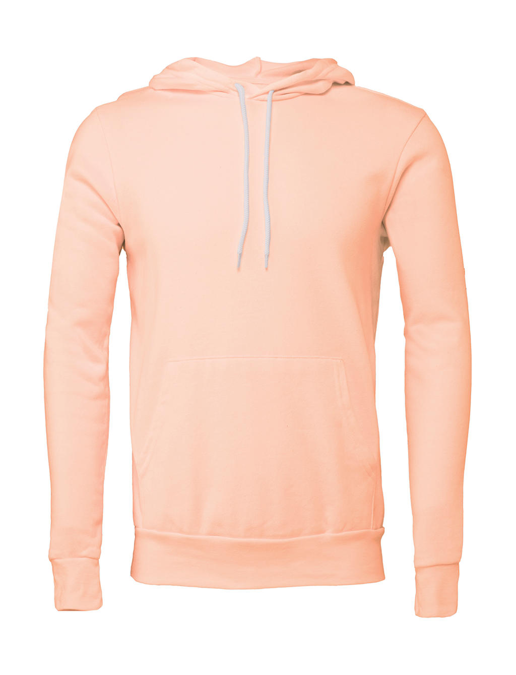  Unisex Poly-Cotton Pullover Hoodie in Farbe Peach