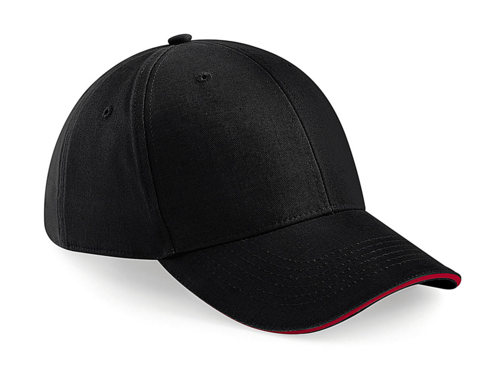  Athleisure 6 Panel Cap in Farbe Black/Classic Red